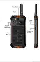 Téléphone Android Aoro M3 IP68 étanche, talkie-walkie DMR, smartphone 4G LTE, robuste, Zello, talkie-walkie, téléphone mobile