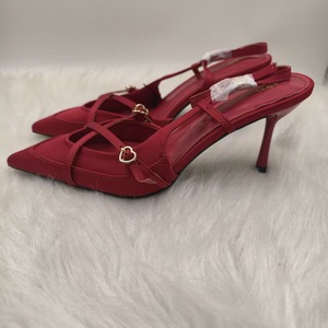 Nouvelles sandales Baotou rouges élégantes et sexy pour femme, à bout pointu, talon aiguille, boucle en forme de cœur et lanières croisées, collection Printemps <span class=keywords><strong>Z625</strong></span> - Product Image 2
