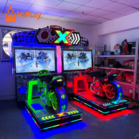 Simulateur de course de moto de luxe à mouvement dynamique pour 2 joueurs, jeu d'arcade de conduite à monnayeur pour parcs d'attractions et centres de divertissement familial