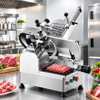 Trancheuse à viande congelée entièrement automatique professionnelle, machine à découper les rouleaux de mouton et de bœuf, corps en alliage d'aluminium et de magnésium