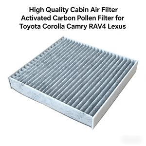 ไส้กรองอากาศในห้องโดยสารประสิทธิภาพสูง 87139-28020 87139-48050 ไส้กรองคาร์บอนกัมมันต์กรองละอองเกสรดอกไม้ สำหรับรถยนต์โตโยต้าและเล็กซัส - Product Image 1