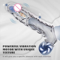 Meistverkauftes Transparentes Mace-Vibrationsset für Männer mit Kristallen, Softcore-Paarspielzeug, Sexspielzeug mit starkem Komfort