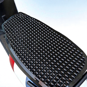 Housse de siège de véhicule électrique en soie glacée, imperméable, isolante thermiquement, pour l'été, universelle, pour scooter, multicolore - Product Image 1