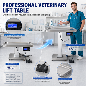 Mesa de Examen Veterinaria Eléctrica Certificada <span class=keywords><strong>para</strong></span> <span class=keywords><strong>Hospital</strong></span> Veterinario, de Acero Inoxidable, Sostenible, con Función de Desinfección - Product Image 2
