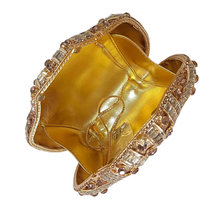 Women Unique <b>Top</b> Shaped Rhinestones Clutch Purse Luxury Dazzling Crystals Evening Bag for Fashion Show Charity Ball - Product Image 3