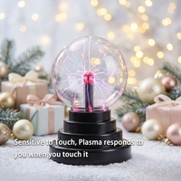 Lampe à plasma compacte à base basse tension à étages, avec barre de déclenchement tactile, accessoire de décoration festive, boule à plasma