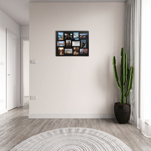 Cadre <span class=keywords><strong>photo</strong></span> mural en bois noir fait main, écologique, à 12 ouvertures, pour affichage <span class=keywords><strong>de</strong></span> plusieurs photos 4x6, décoration intérieure - Product Image 6