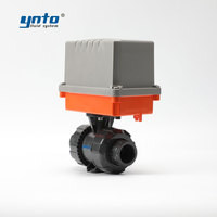 YNTO Vanne à boisseau sphérique électrique motorisée télécommandée 110V CA 2 pouces haute température pour système d'eau OEM avec joints PTFE/EPDM 900 psi