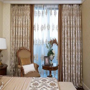 <span class=keywords><strong>Rideau</strong></span> occultant Dubai à panneau Jacquard pour fenêtre avec cantonnière manuelle et œillets pour le salon - Product Image 2