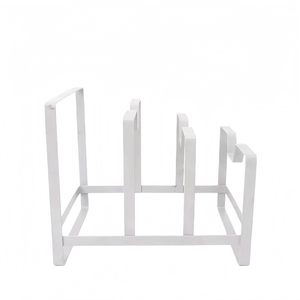 Portaoggetti da Cucina di Alta Qualità <span class=keywords><strong>in</strong></span> <span class=keywords><strong>Ferro</strong></span> <span class=keywords><strong>Battuto</strong></span> Bianco con Scolapiatti e Portacoperchi - Product Image 6
