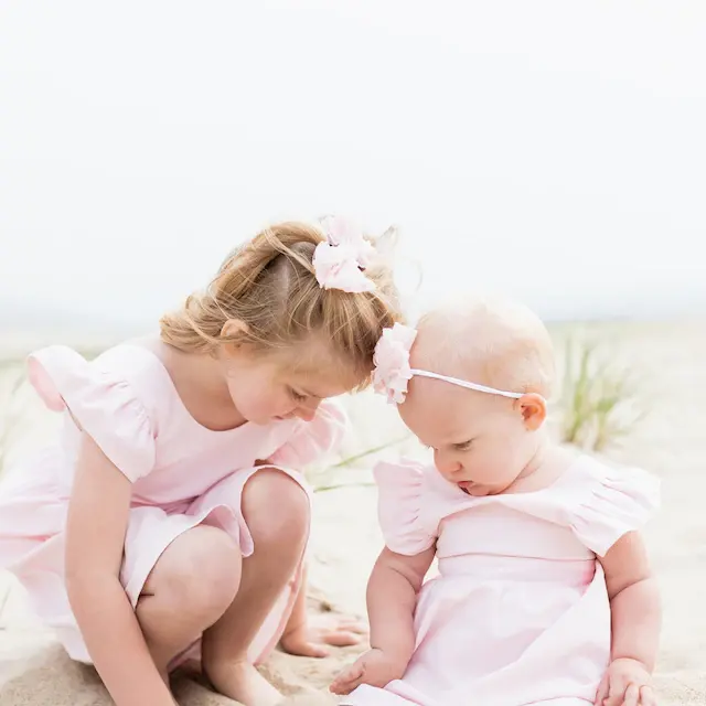 fashion spring summer linen ruffle sleeves little girl dress baby girl party toddler girl dresses