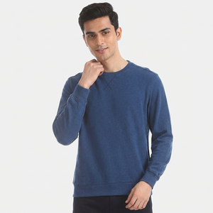 Wholesale Custom 100% Cotton Men's Long Sleeve Pullover Crewneck Top Embroidered Plain Dyed Winter <b>Sweatshirt</b> - Product Image 1