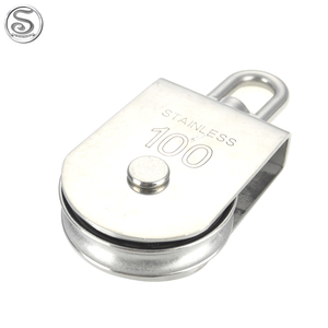 DBM IMPORTS 2" 50mm Double Pulley Block With Swivel Eye Stainless Steel Marine Rigging