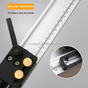 Allsome 45 — rail en T, aluminium avec échelle en alliage, fente en T, voie d'onglet, 300-800mm, Table de scie, établi de bricolage - Product Image 1