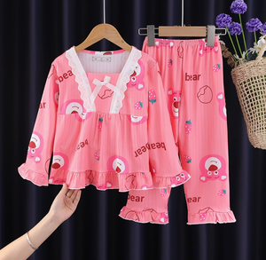 Nouvel ensemble de pyjama personnalisé K-Pop Kpop Demon Hunters, printemps-automne, dessin animé, dentelle douce, pour femmes et filles, vêtements décontractés pour la maison - Product Image 5