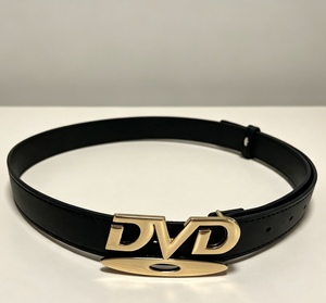 女式复古嘻哈 Y2K 朋克纯色黑白 PU 金属 DVD 扣带扣牛仔裤腰带适合连衣裙 - Product Image 1