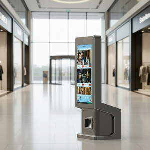 Photomaton professionnel personnalisé de 43 pouces avec IA, imprimante DNP, éclairage LED, logo couleur et interface utilisateur personnalisable pour produits de vente <span class=keywords><strong>en</strong></span> <span class=keywords><strong>ligne</strong></span> - Product Image 1