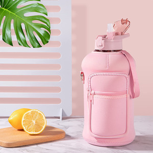 Custom Large Insulated <b>Water</b> <b>Bottle</b> Storage Sleeve 64 oz <b>Water</b> <b>Bottle</b> <b>Holder</b> for Fitness Gym - Product Image 5