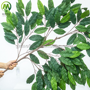 Tự Nhiên Bất Cảm Ứng Nhựa Cây Chi Nhánh Mô Phỏng Màu Xanh Lá Cây Cây Nhân Tạo Ficus Lá Cho Trang Trí Nội Thất - Product Image 2