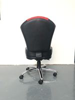 Chaise de bar/poker en cuir noir de luxe avec logo personnalisé, roulettes réglables modernes, pour la maison, le bar, la salle à manger, la chambre, le salon, la salle de sport