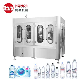 Automatic Packaged mineral spring water bottle filling machine price/complete water plant production line