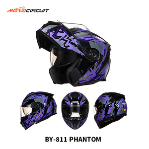 ABS Motor Bike Modular Flip up Motorcycle White Grey Open Full Face Hot Sales Fit for Casco De MC-TK4 Bike Motorcycle Sma - Product Image 3