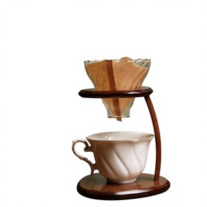 ที่วางกรองกาแฟไม้ทำมือรักษ์โลก ดีไซน์มินิมอล รูปทรงสี่เหลี่ยม ความจุ 350 มล. สำหรับอุปกรณ์บาริสต้า - Product Image 1