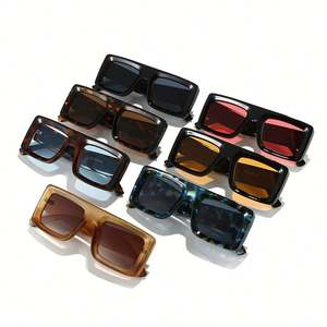 Gafas de Sol Punk Vintage 2025 con Logotipo Personalizado, Montura Grande, UV400, Parte Superior Cuadrada y Plana, para Hombre y Mujer - Product Image 3