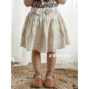 Usine En Gros 100% Coton Confortable Filles Jupe Doux Bébé Filles Robes avec Arc Respirant Filles Vêtements D'été X2214 - Product Image 1