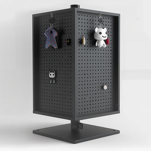 2024 fabricant vitrine d'affichage rotative au sol Spinner présentoir en métal panneau perforé panneau présentoir rotatif - Product Image 5