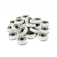 Roues de poulie durables en plastique POM revêtu de nylon 8*29*10mm 8*30*9mm 8*32*12mm 8mm 608Z 608ZZ Roues de porte coulissante Roulement en caoutchouc