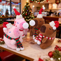 En gros Mini porte-clés en peluche Capybara, animaux en peluche, jouets de Noël, cadeaux de fête, jouet doux et mignon