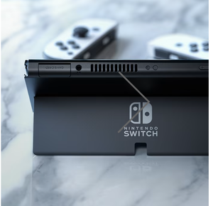 Modèle portable Switch OLED original 64 Go avec rouge néon et bleu néon, résolution 1280x720, batterie 4310 mAh - Product Image 4