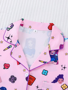 ชุดนอนแฟชั่นลำลองสไตล์เกาหลีสำหรับผู้หญิง ลาย K-Pop Demon Hunters แขนสั้นและกางเกงขาสั้น ชุดนอนเด็กสำหรับใส่ที่บ้าน ขายส่ง - Product Image 5