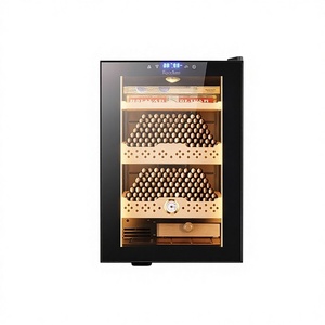 ตู้เก็บซิการ์ <span class=keywords><strong>Bacchus</strong></span>/Barkes พร้อมไฟ LED สีดำ ควบคุมอุณหภูมิและความชื้นแบบอิเล็กทรอนิกส์ ระบายความร้อนด้วยอากาศ ทำจากไม้ซีดาร์สีแดง - Product Image 1