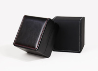 Boîte de rangement pour bijoux en cuir PU, boîte à rabat d'angle pour collection de montres et bracelets, vente en gros et au détail