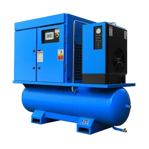 Professional 15 Kw 20Hp Rotary Air Compressor All-In-One Screw Compressor CE Drive New Condition Laser Cutting 8 12 16 Bar