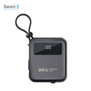 Sworix Mở Khóa 4G LTE Túi Di Động Không Dây Wifi6 Hotspot Router Với Khe Cắm Thẻ Sim Dongle Cho Du Lịch Hỗ Trợ Charing Đầu Ra