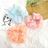 Chouchous pour cheveux en forme de cerise pour filles, attaches pour cheveux à fleurs, porte-queue de cheval en tulle