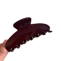 Pince à Cheveux Grande Taille Style Personnalisable pour Fille, Accessoire Cheveux Requin Rouge en Acétate