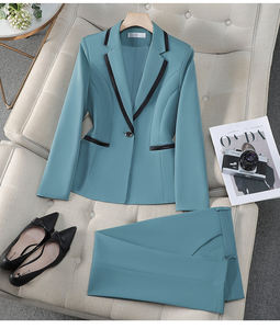 Blazer <span class=keywords><strong>Formal</strong></span> elegante <span class=keywords><strong>para</strong></span> <span class=keywords><strong>mujer</strong></span>, pantalones, <span class=keywords><strong>traje</strong></span> de trabajo de oficina profesional, conjunto de <span class=keywords><strong>traje</strong></span> de <span class=keywords><strong>entrevista</strong></span> de dos piezas - Product Image 6