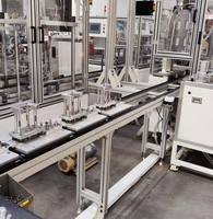 Système de convoyeur à palettes à double vitesse, prix d'usine, profil en aluminium à synchronisation en caoutchouc, vitesse réglable pour la production de batteries au lithium