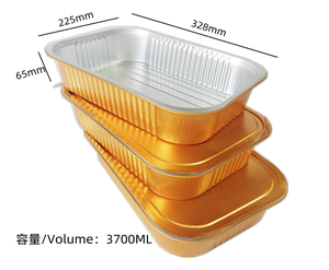 Contenitori in <span class=keywords><strong>Alluminio</strong></span> Monouso da 3700ML, Ecologici, per Alimenti, Resistenti alle Alte Temperature, per Bistecca di Agnello, per Uso Esterno - Product Image 4