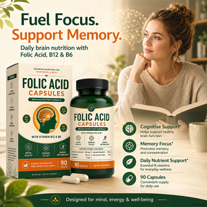 Cápsulas de Ácido Fólico de Marca Privada, Compuesto de Colina e Inositol, Micronutrientes, Soporte Nutricional Diario <span class=keywords><strong>para</strong></span> el Tejido Nervioso y la Energía - Product Image 1