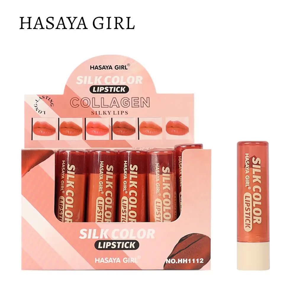 HASAYA GIRL Schlussverkauf Lippenstift mit 6 Farben Großhandel Lippenfeuchtigkeitscreme langlebiger wasserfester Lippenstift