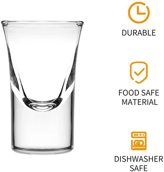 fast delivery 1oz Shot Glass Set of 6,Heavy Base Clear Shot Glass Whisky Brandy 30mlVodka glass