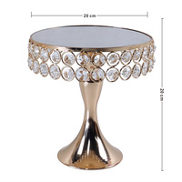 Support à gâteau de mariage en cristal, décorations multicouches, cadre métallique, plat à bonbons, cadeaux