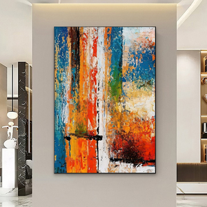 Peinture à l'huile blanche contemporaine personnalisée, art mural pour hôtel et salon, décoration intérieure, taille et couleur personnalisées - Product Image 4