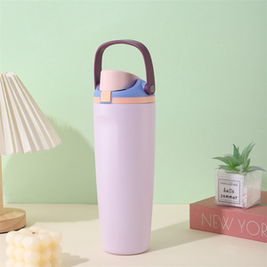 Gobelet isotherme en acier inoxydable MM, grande capacité, bouteille d'eau de sport portable, double usage, gobelet à paille rabattable pour un usage quotidien - Product Image 4