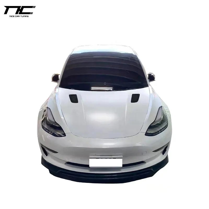 모델 3 GT 스타일 알루미늄 합금 또는 탄소 섬유 엔진 후드 보닛 테슬라 Model3